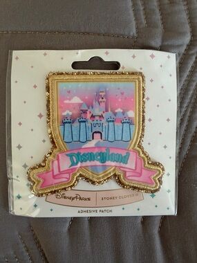 Disneyland Sparkle Castle Adhesive Patch - Pink & Blue
